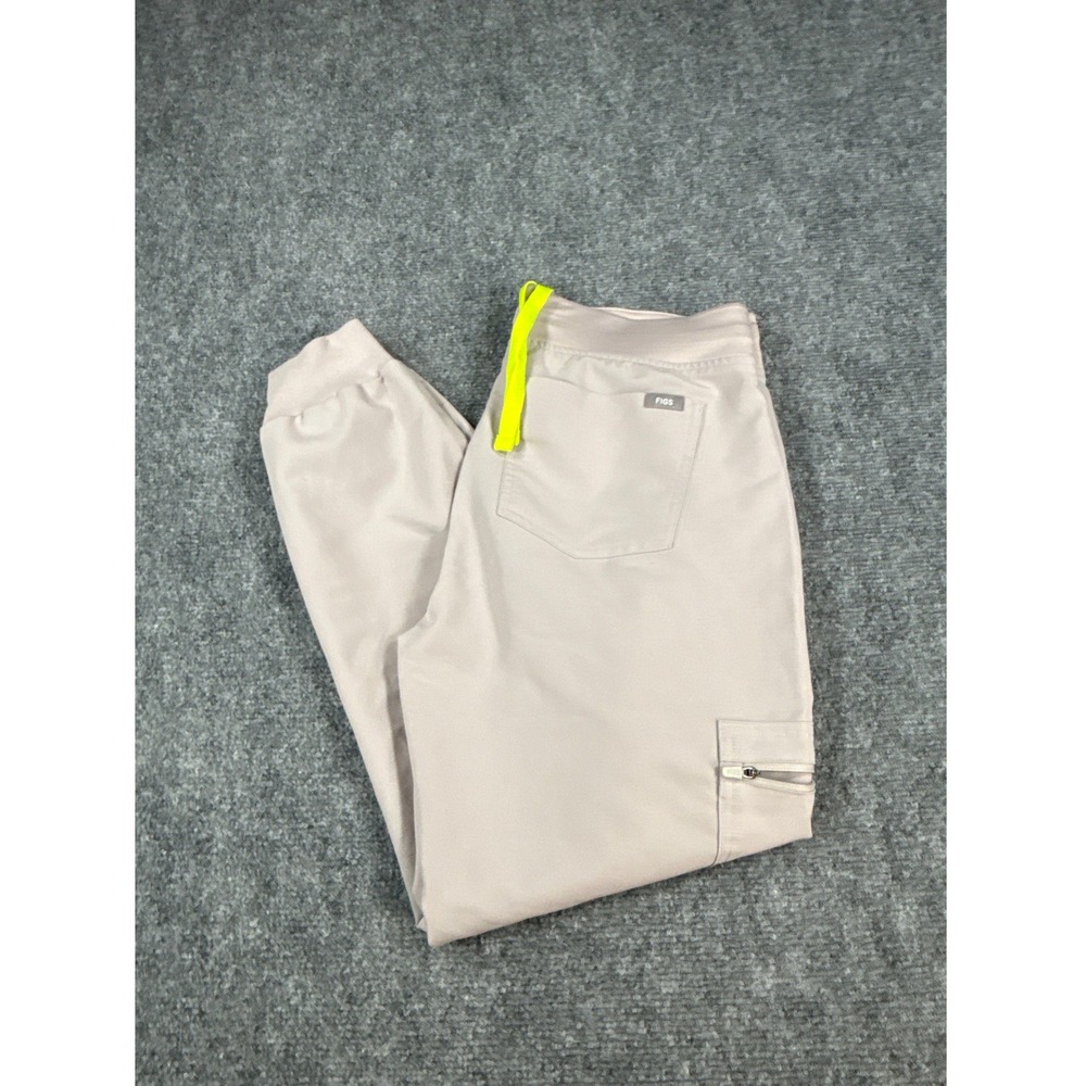 FIGS Womens Small Petite Technical Collection Light Beige Jogger Scrub Pants